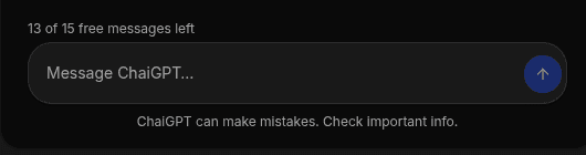Composer showing thirteen of fifteen free messages left
